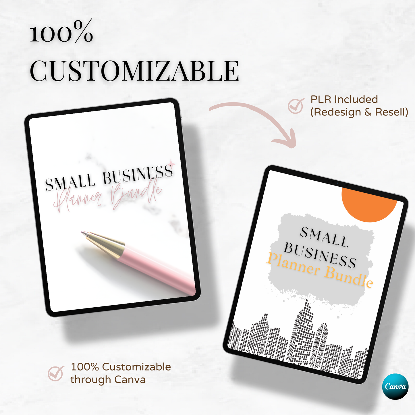 Ultimate Small Business Planner – 61-Page Digital Template Bundle & Editable Canva Organizer