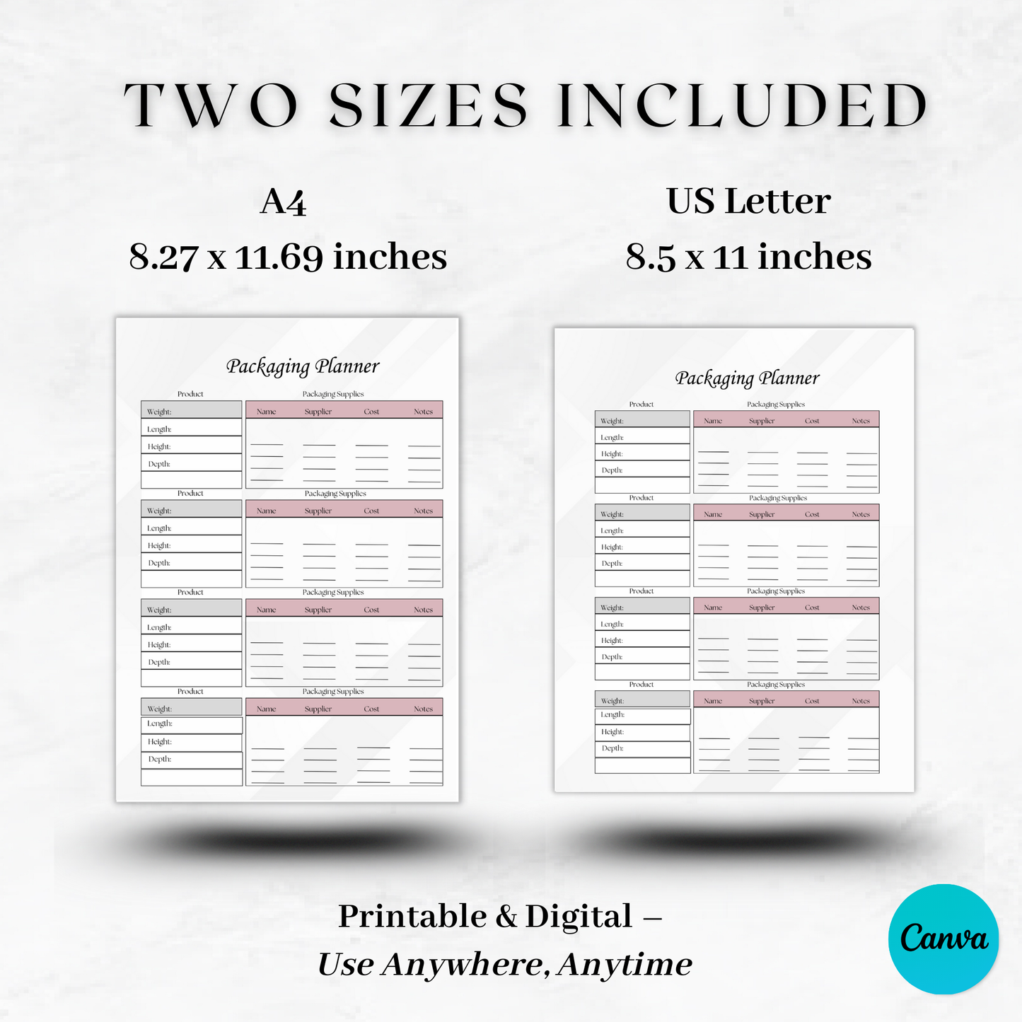 Ultimate Small Business Planner – 61-Page Digital Template Bundle & Editable Canva Organizer