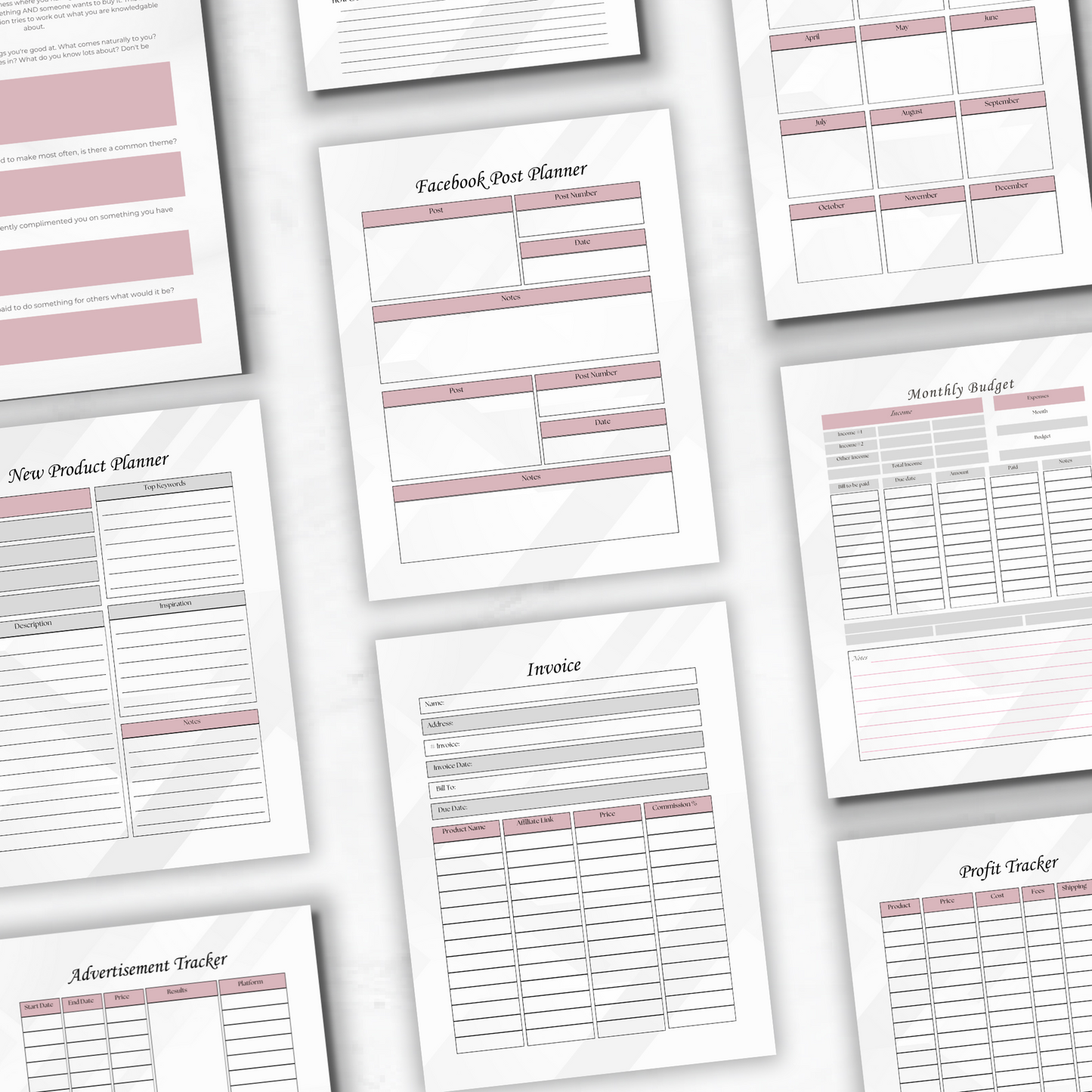 Ultimate Small Business Planner – 61-Page Digital Template Bundle & Editable Canva Organizer