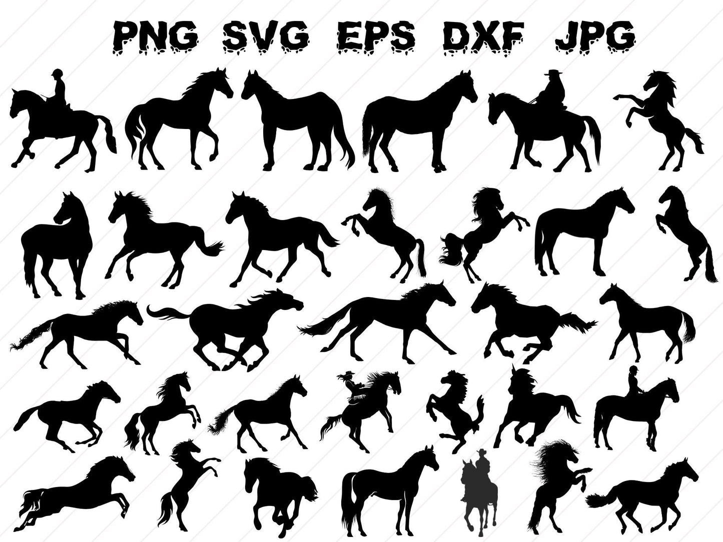 Horse Silhouette | Horse SVG | Horseshoe SVG | Horse Head Svg | Horse Vector | Horse Lover Svg | Horse Cut File| Animal Svg| Horse Heart Svg