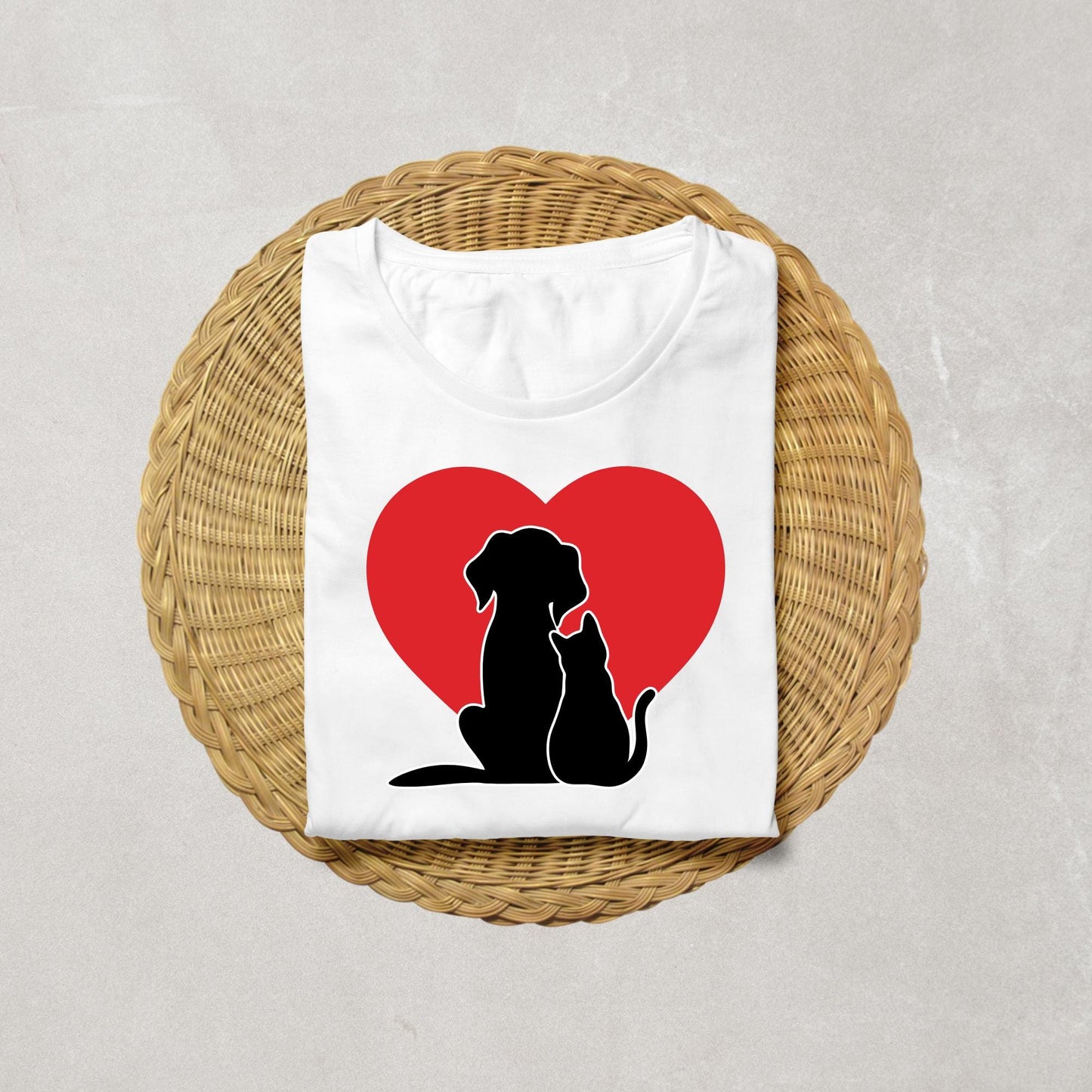 Dog and Cat silhouette SVG, dog cat outline png, dog and cat clipart, pet png, dog cat love friends svg, dog cat cricut silhouette cut file