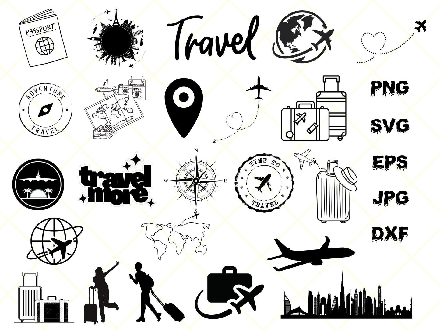 Travel Svg Bundle, funny travel svg, traveling svg, travel clipart, Svg Files for cricut, Vacation svg, Silhouette