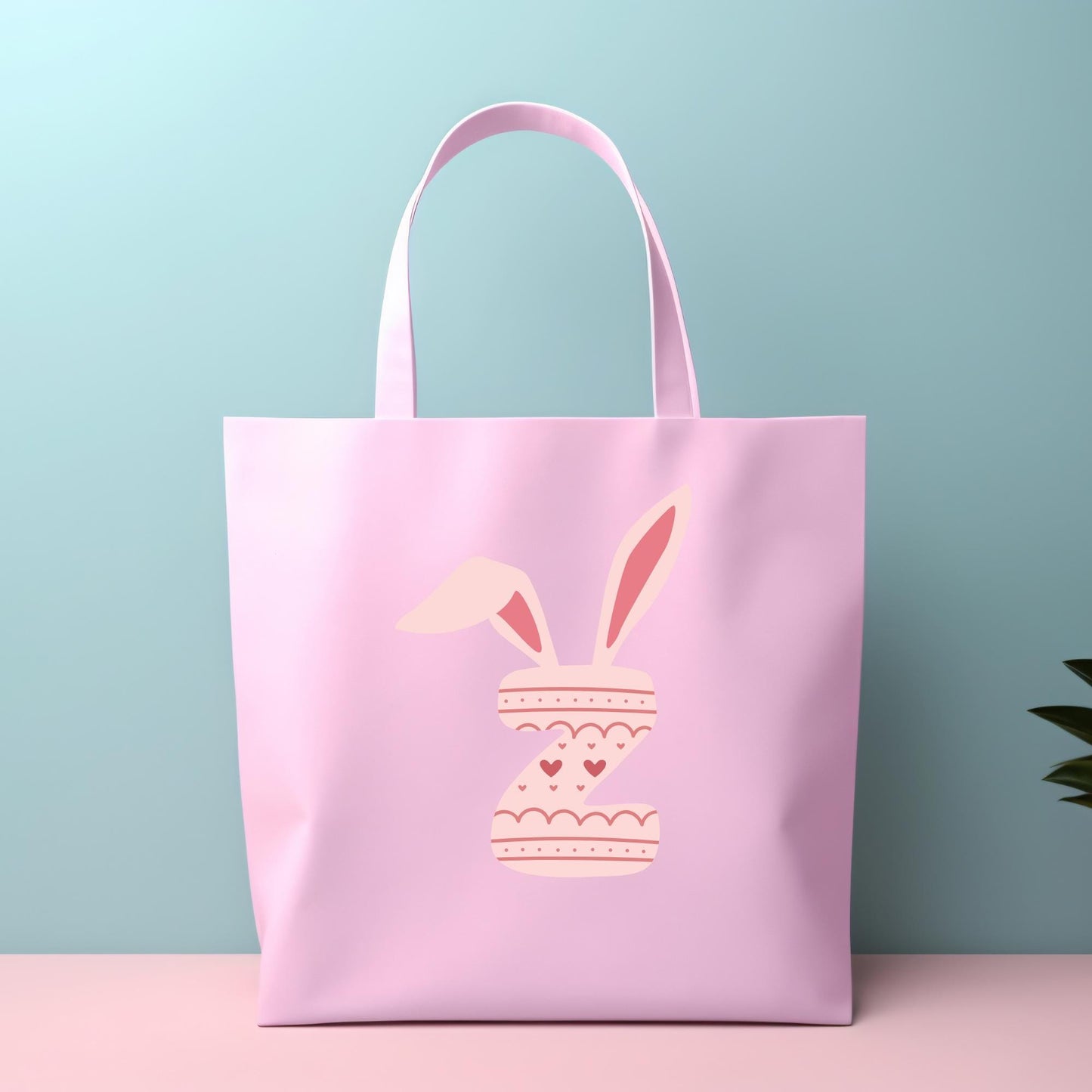 Easter Bunny Alphabet SVG Cut File Bundle for Cricut, Cute Spring Holiday Kid's SVG Font Letters, Rabbit Ears and Tail Easter Monogram PNG