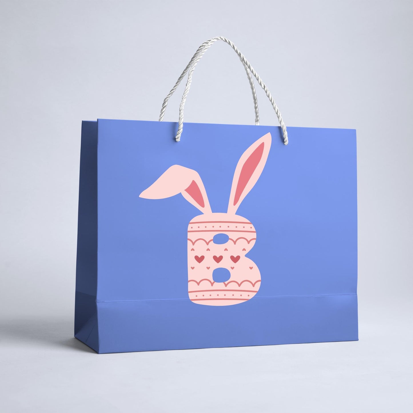 Easter Bunny Alphabet SVG Cut File Bundle for Cricut, Cute Spring Holiday Kid's SVG Font Letters, Rabbit Ears and Tail Easter Monogram PNG