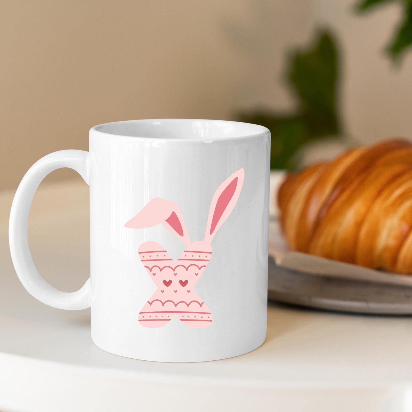 Easter Bunny Alphabet SVG Cut File Bundle for Cricut, Cute Spring Holiday Kid's SVG Font Letters, Rabbit Ears and Tail Easter Monogram PNG