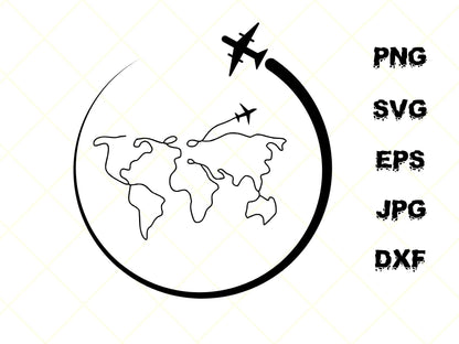 Travel, Mapamundi & World Map SVG, EPS, PNG - Travel, Mapamundi and World Map Clipart Vector.