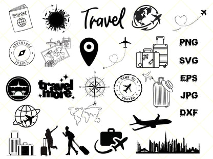 Travel Svg Bundle, funny travel svg, traveling svg, travel clipart, Svg Files for cricut, Vacation svg, Silhouette