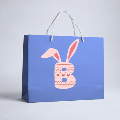 Easter Bunny Alphabet SVG Cut File Bundle for Cricut, Cute Spring Holiday Kid's SVG Font Letters, Rabbit Ears and Tail Easter Monogram PNG