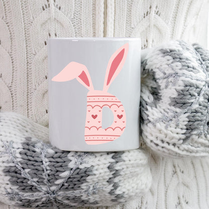 Easter Bunny Alphabet SVG Cut File Bundle for Cricut, Cute Spring Holiday Kid's SVG Font Letters, Rabbit Ears and Tail Easter Monogram PNG