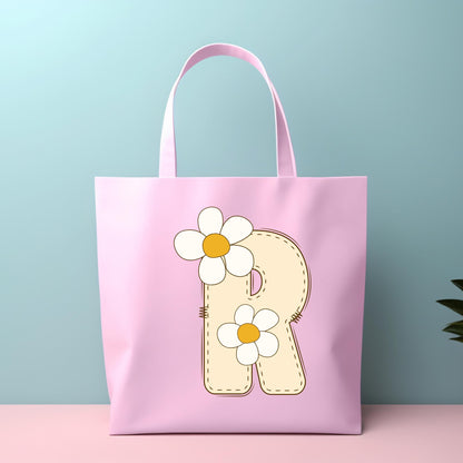 Daisy Alphabet Letter SVG Bundle, Floral Capital Alphabet svg files, Daisy Flower Bouquet PNG, Floral Alphabet Cut Files Digital Download